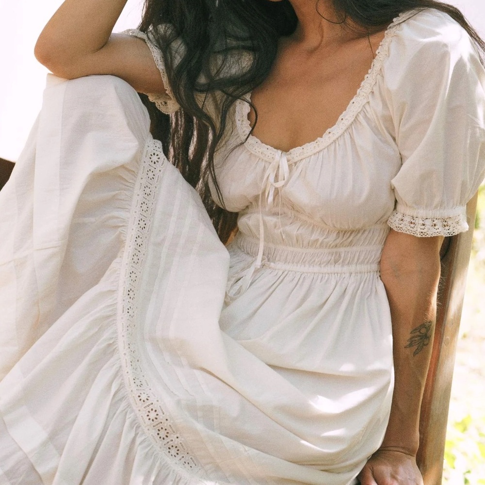 Christy Dawn Cream Midi Dress